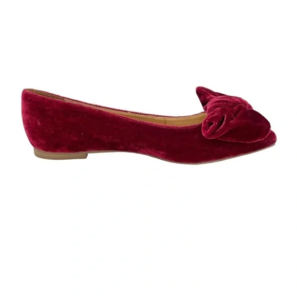 Jack Rogers Heidi Bordeaux Velvet Womens Flats Size 5.5M NWOB - Picture 5 of 16